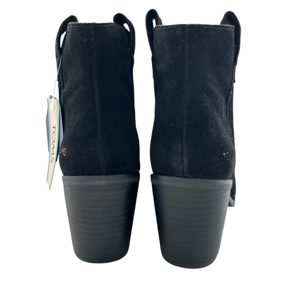 TOMS Constance Black Suede Pull On Style Ankle Boots NEW 8 - Picture 5 of 12